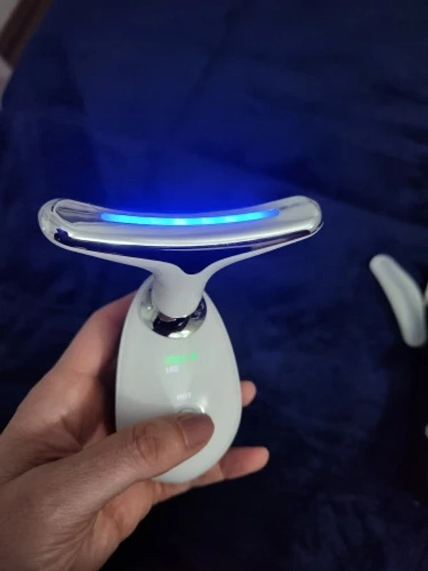 Customer photo of the facial beauty device with blue light